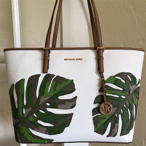 michael kors travel palm print bag